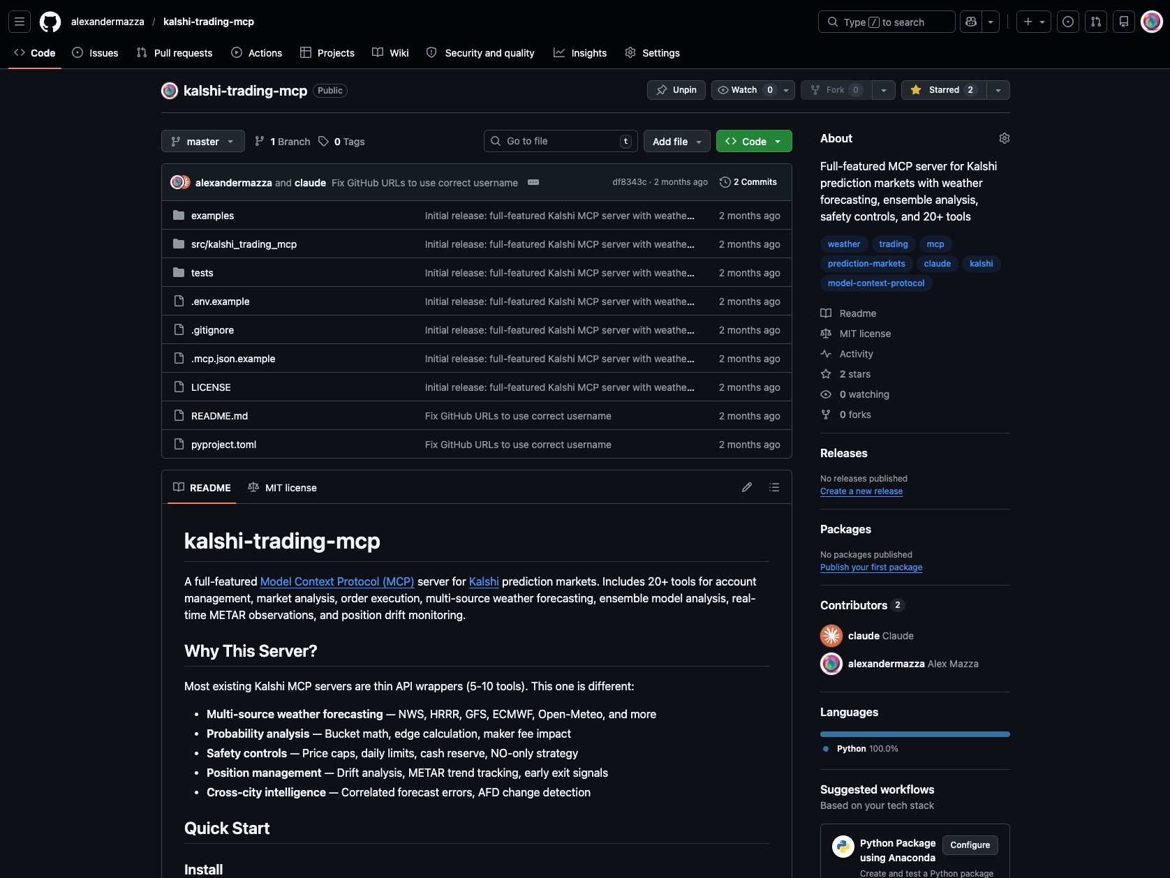 Kalshi Trading MCP screenshot 1